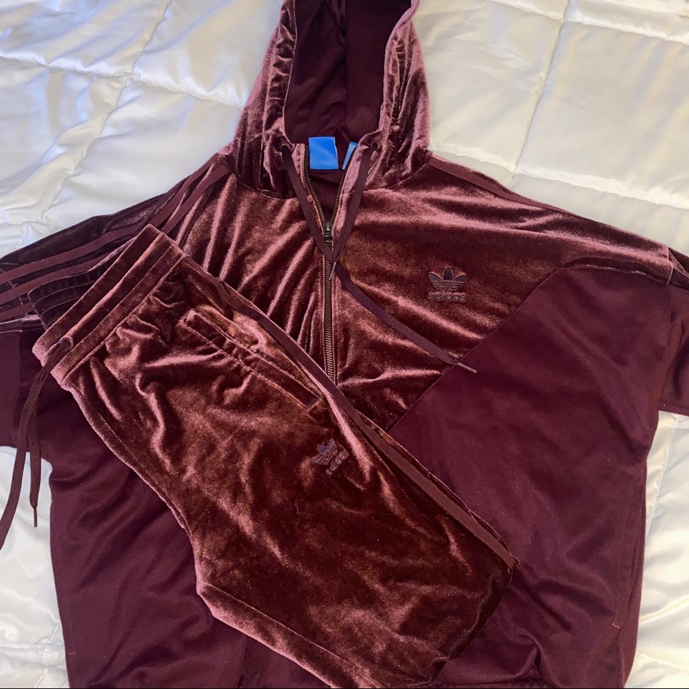 Adidas velour jumpsuit